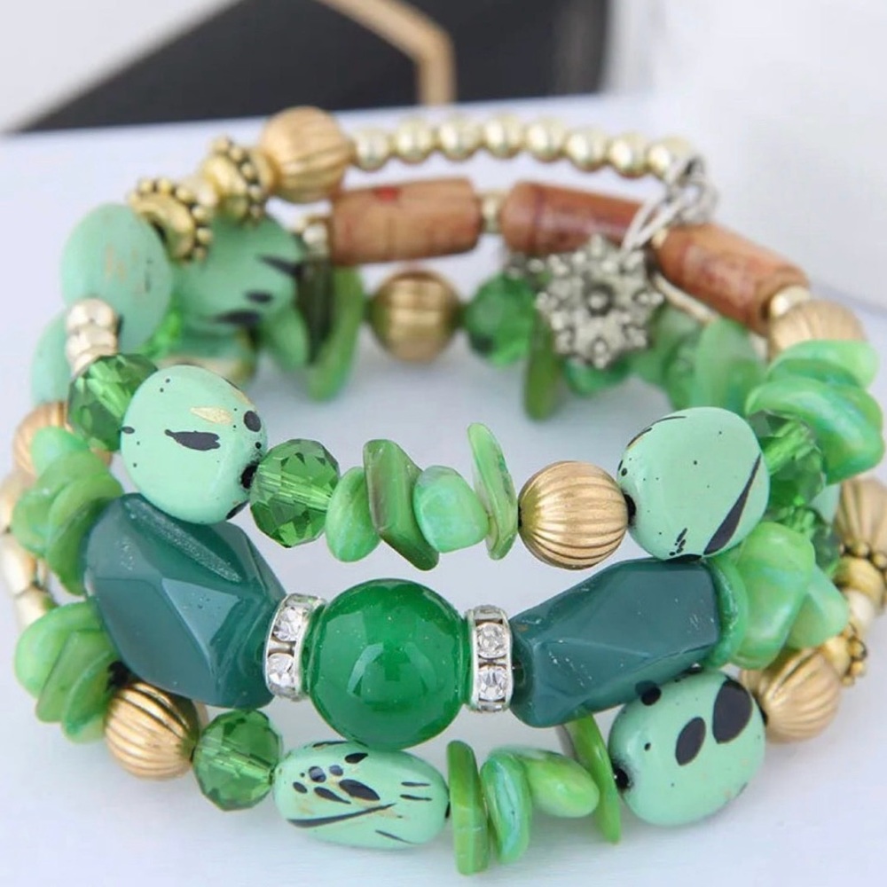 Turquoise crystal mix bracelet